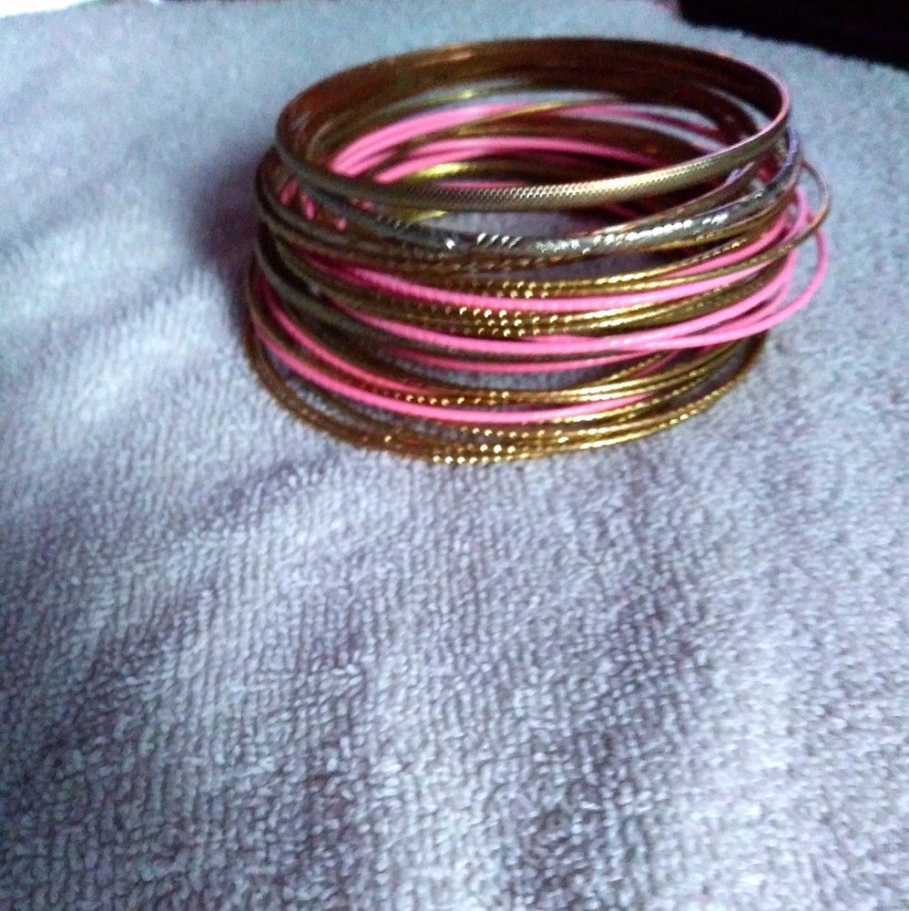 Bunch of bangle bracelets worn only halloween